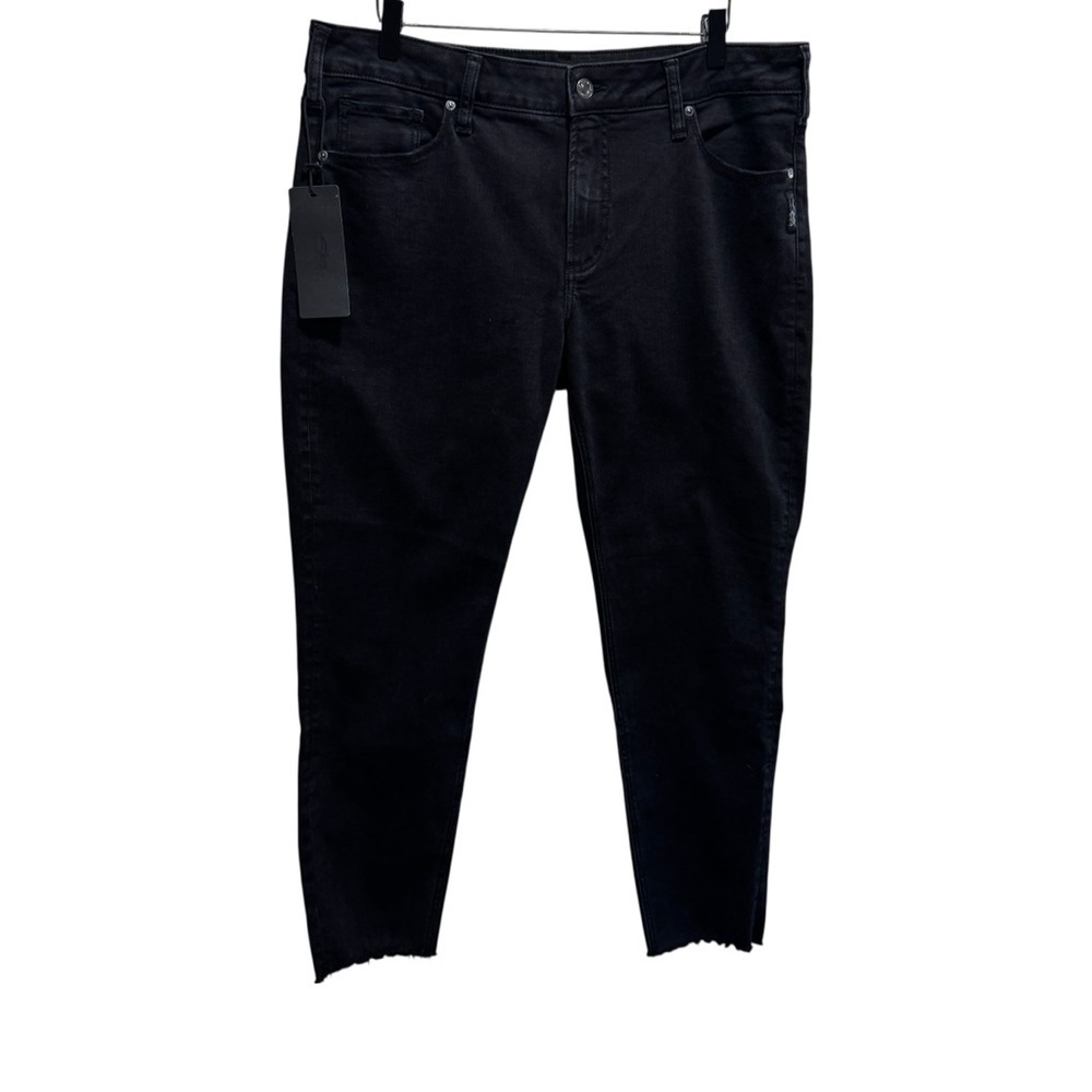 Silver Jeans Black Avery Skinny Jeans Raw Hem Size 34 = Size 14 NWT Brand New